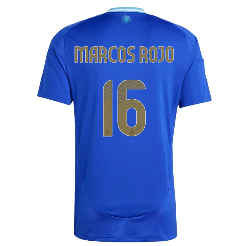 Danxen Herren Argentinien Marcos Rojo #16 Blau Auswärtstrikot Trikot 24-26 T-Shirt