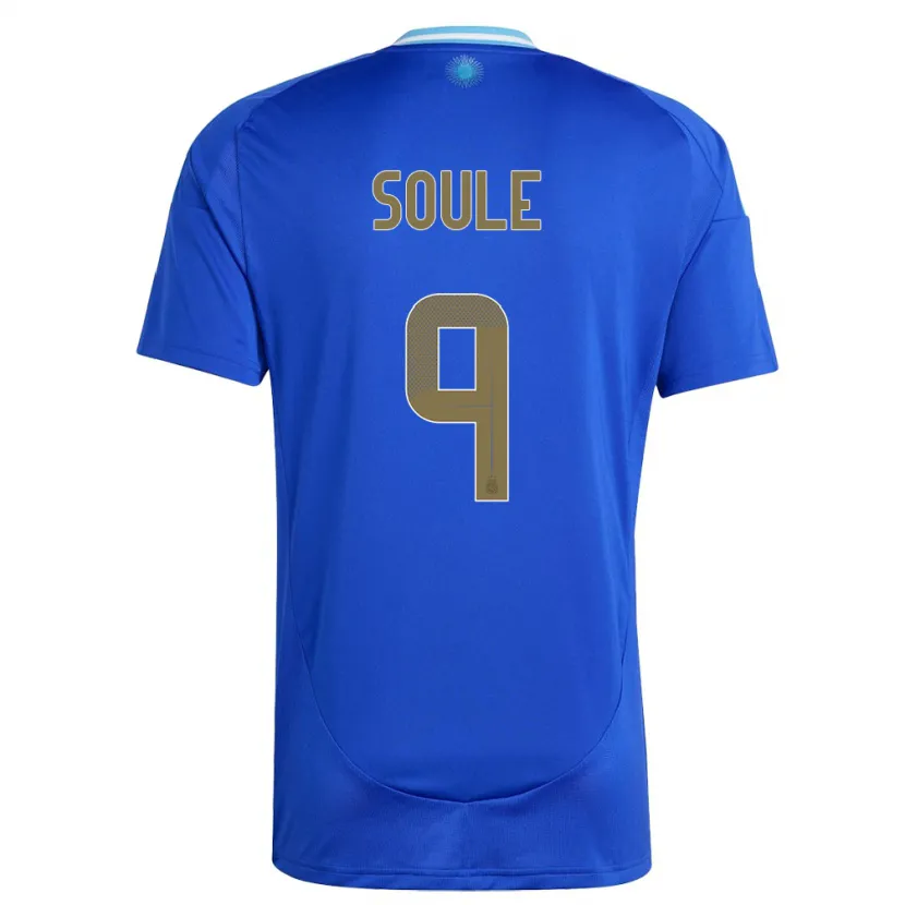 Danxen Herren Argentinien Matias Soule #9 Blau Auswärtstrikot Trikot 24-26 T-Shirt