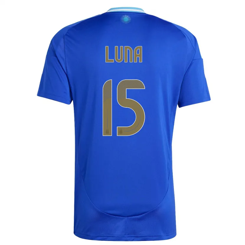 Danxen Herren Argentinien Alex Luna #15 Blau Auswärtstrikot Trikot 24-26 T-Shirt