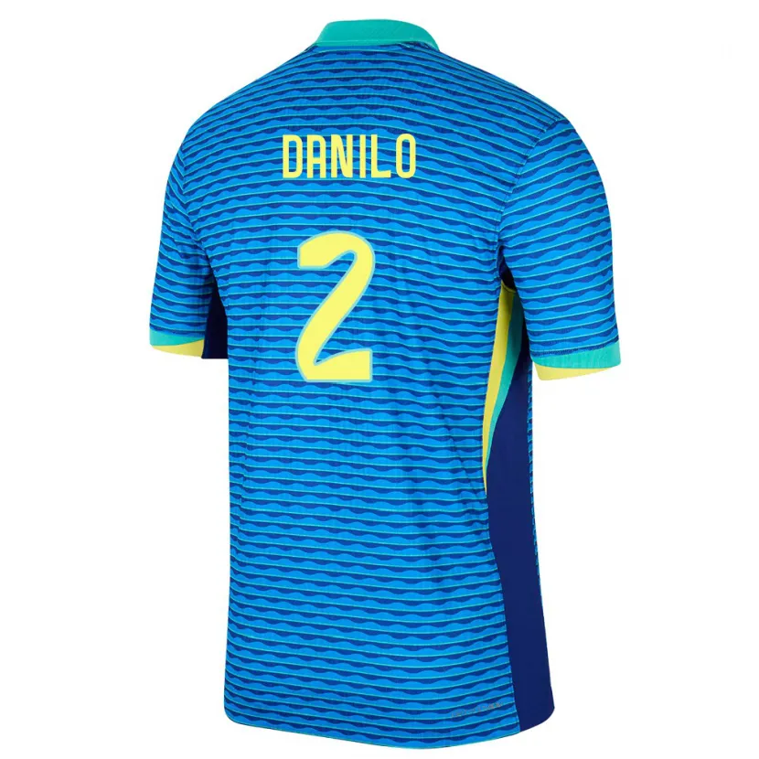Danxen Herren Brasilien Danilo #2 Blau Auswärtstrikot Trikot 24-26 T-Shirt