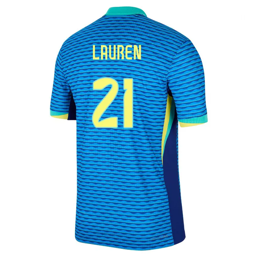 Danxen Herren Brasilien Lauren Costa #21 Blau Auswärtstrikot Trikot 24-26 T-Shirt