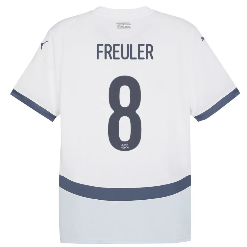 Danxen Herren Schweiz Remo Freuler #8 Weiß Auswärtstrikot Trikot 24-26 T-Shirt