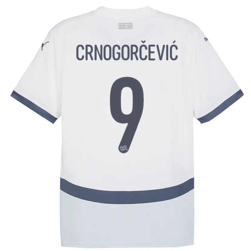 Danxen Herren Schweiz Ana Maria Crnogorcevic #9 Weiß Auswärtstrikot Trikot 24-26 T-Shirt