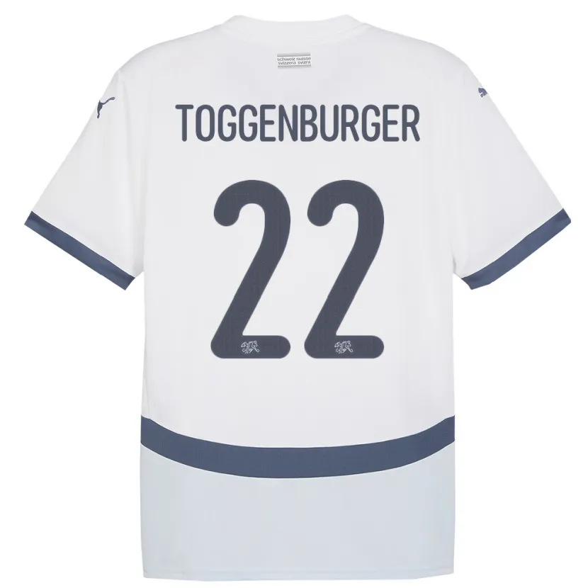 Danxen Herren Schweiz Nando Toggenburger #22 Weiß Auswärtstrikot Trikot 24-26 T-Shirt