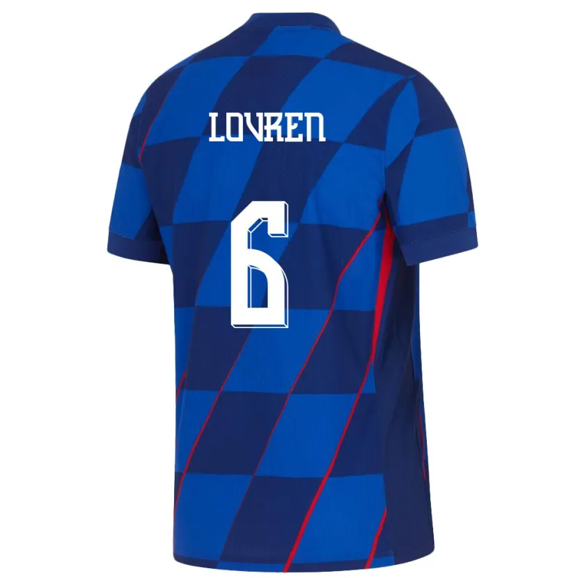 Danxen Herren Kroatien Dejan Lovren #6 Blau Auswärtstrikot Trikot 24-26 T-Shirt