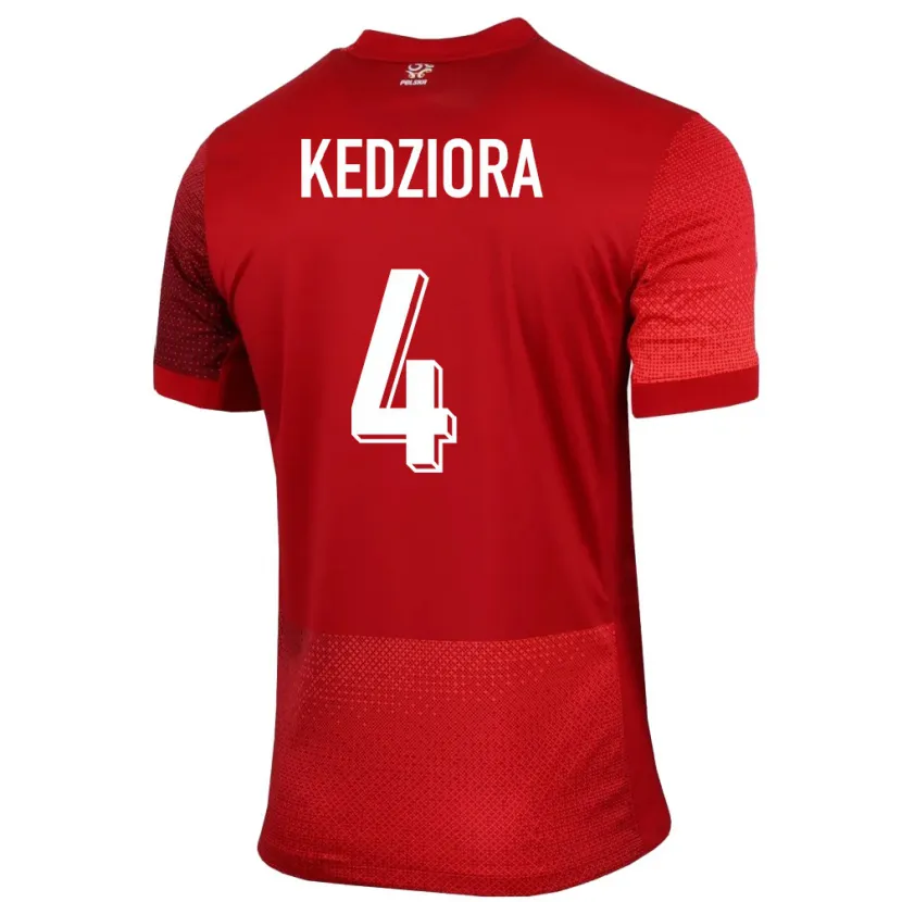 Danxen Herren Polen Tomasz Kedziora #4 Rot Auswärtstrikot Trikot 24-26 T-Shirt