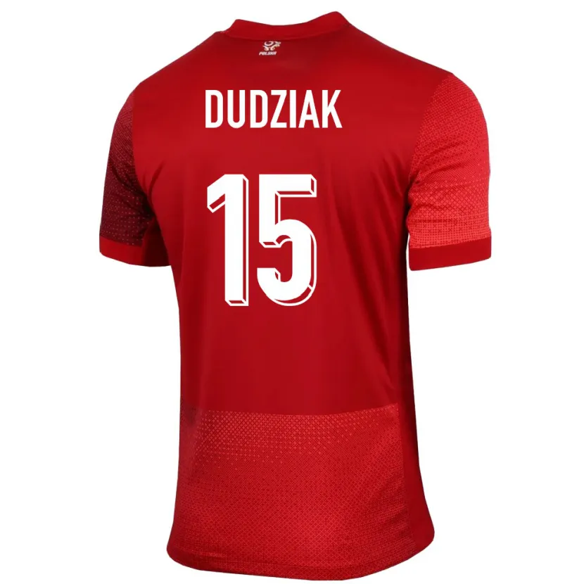Danxen Herren Polen Aleksandra Dudziak #15 Rot Auswärtstrikot Trikot 24-26 T-Shirt