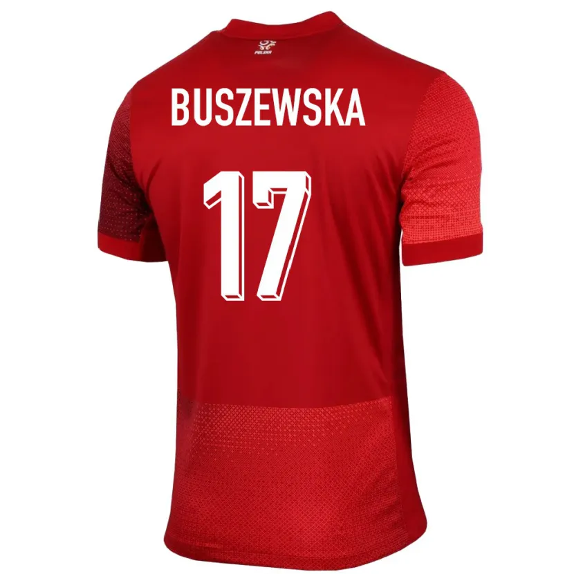 Danxen Herren Polen Zofia Buszewska #17 Rot Auswärtstrikot Trikot 24-26 T-Shirt