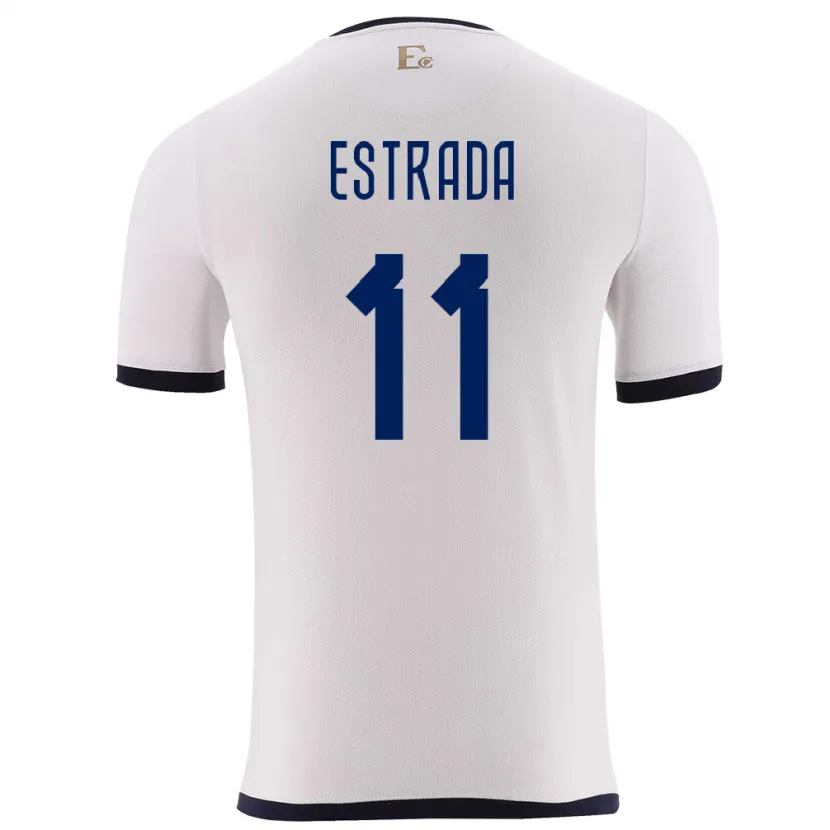 Danxen Herren Ecuador Michael Estrada #11 Weiß Auswärtstrikot Trikot 24-26 T-Shirt
