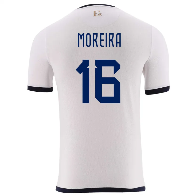 Danxen Herren Ecuador Ligia Moreira #16 Weiß Auswärtstrikot Trikot 24-26 T-Shirt