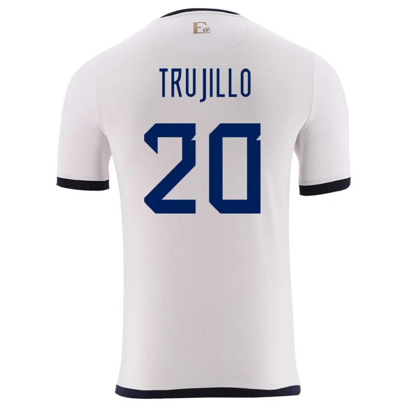 Danxen Herren Ecuador Isabel Trujillo #20 Weiß Auswärtstrikot Trikot 24-26 T-Shirt