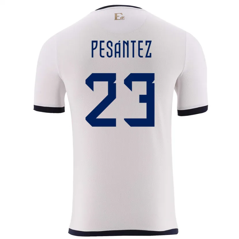 Danxen Herren Ecuador Danna Pesantez #23 Weiß Auswärtstrikot Trikot 24-26 T-Shirt