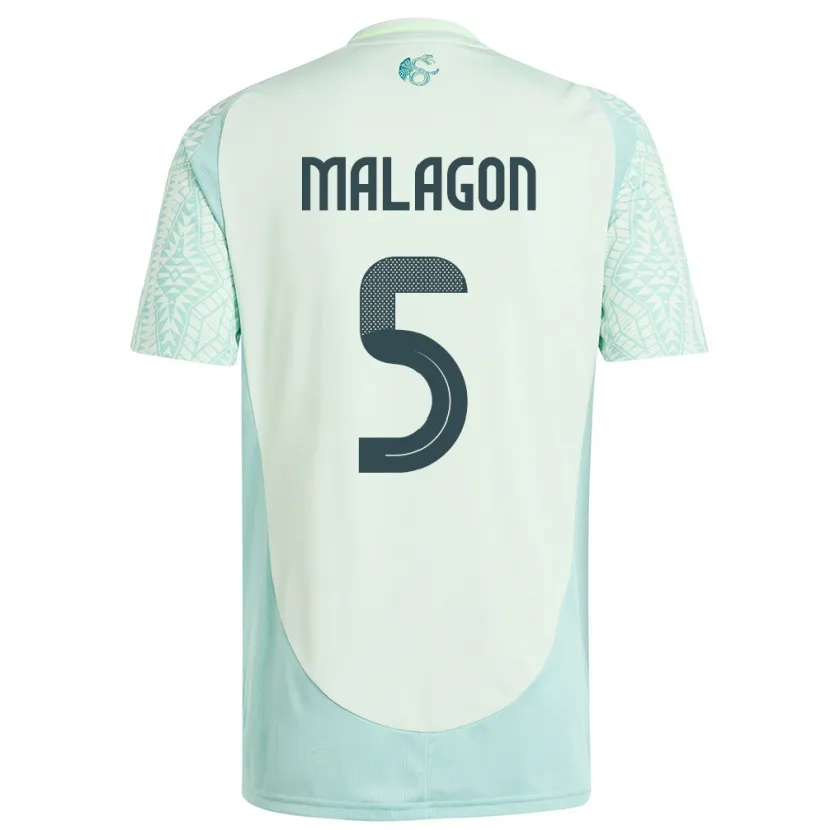 Danxen Herren Mexiko Luis Malagon #5 Leinengrün Auswärtstrikot Trikot 24-26 T-Shirt