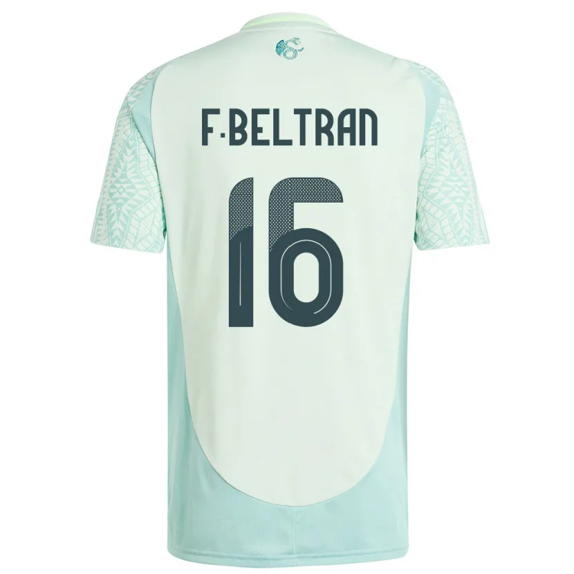 Danxen Herren Mexiko Fernando Beltran #16 Leinengrün Auswärtstrikot Trikot 24-26 T-Shirt
