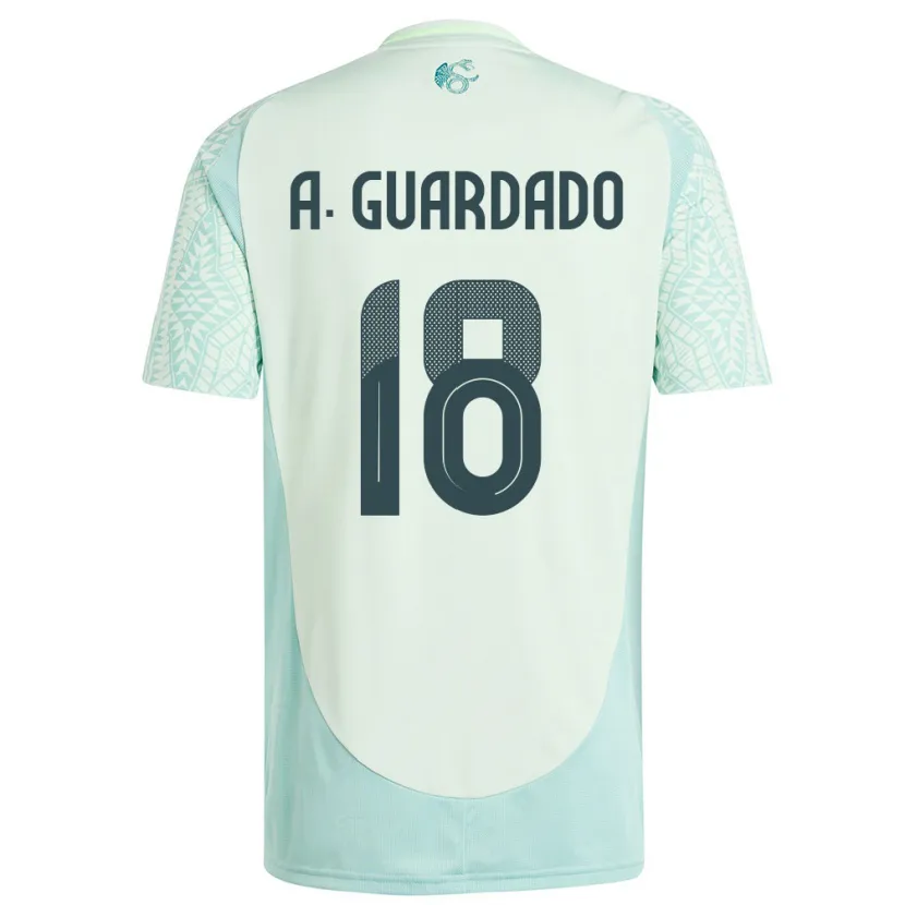 Danxen Herren Mexiko Andres Guardado #18 Leinengrün Auswärtstrikot Trikot 24-26 T-Shirt