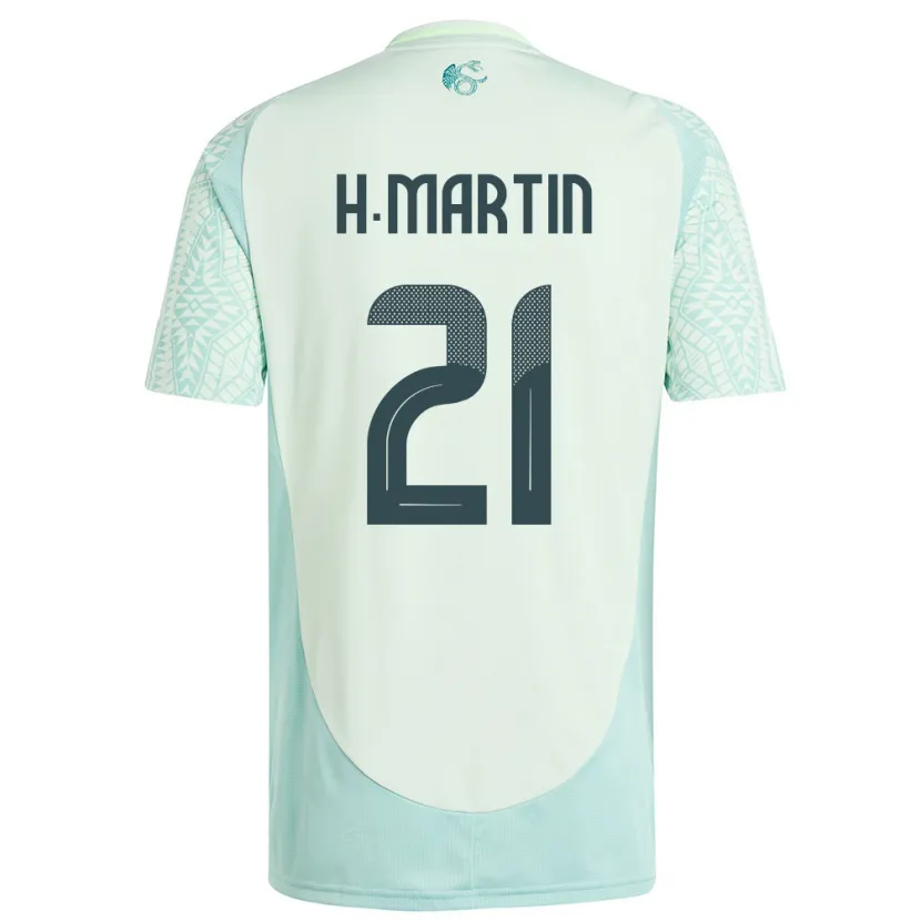 Danxen Herren Mexiko Henry Martin #21 Leinengrün Auswärtstrikot Trikot 24-26 T-Shirt