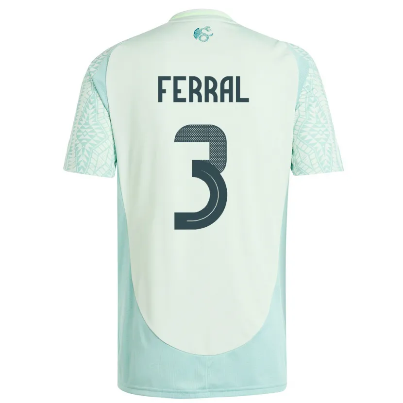 Danxen Herren Mexiko Cristina Ferral #3 Leinengrün Auswärtstrikot Trikot 24-26 T-Shirt