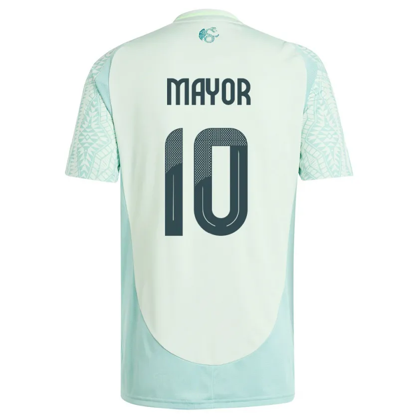 Danxen Herren Mexiko Stephany Mayor #10 Leinengrün Auswärtstrikot Trikot 24-26 T-Shirt