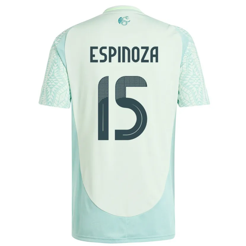 Danxen Herren Mexiko Greta Espinoza #15 Leinengrün Auswärtstrikot Trikot 24-26 T-Shirt