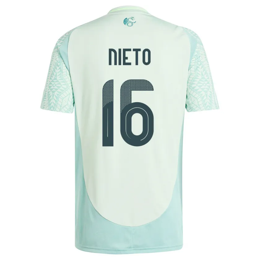 Danxen Herren Mexiko Karla Nieto #16 Leinengrün Auswärtstrikot Trikot 24-26 T-Shirt