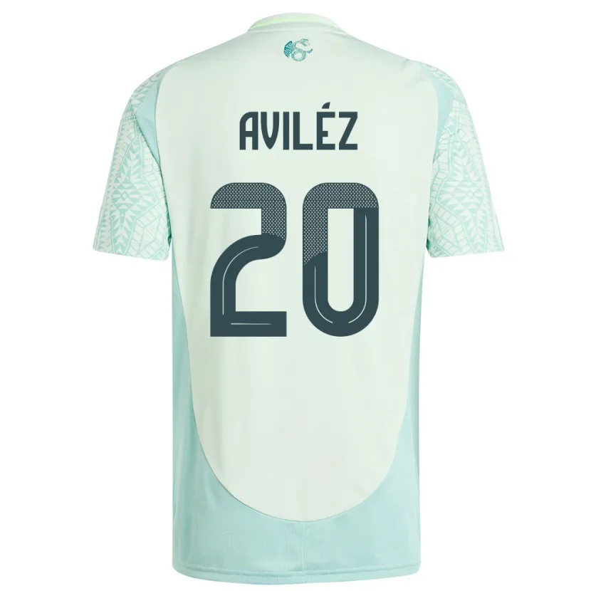 Danxen Herren Mexiko Aylin Avilez #20 Leinengrün Auswärtstrikot Trikot 24-26 T-Shirt