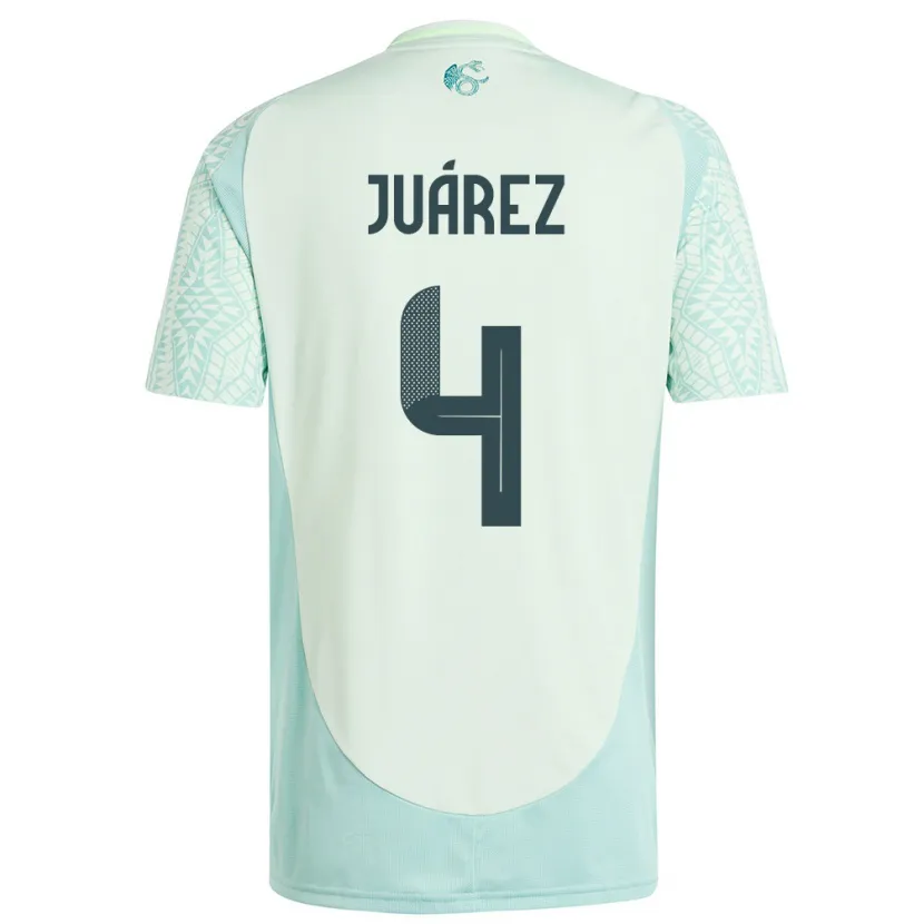 Danxen Herren Mexiko Ramon Juarez #4 Leinengrün Auswärtstrikot Trikot 24-26 T-Shirt