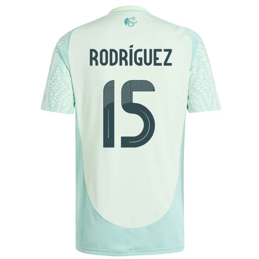 Danxen Herren Mexiko Jorge Rodriguez #15 Leinengrün Auswärtstrikot Trikot 24-26 T-Shirt