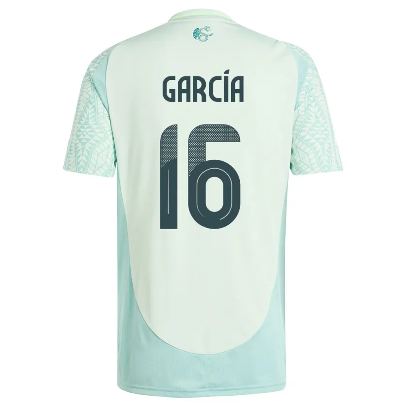 Danxen Herren Mexiko Uziel Garcia #16 Leinengrün Auswärtstrikot Trikot 24-26 T-Shirt