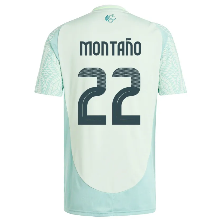 Danxen Herren Mexiko Andres Montano #22 Leinengrün Auswärtstrikot Trikot 24-26 T-Shirt