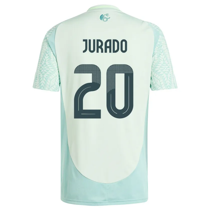 Danxen Herren Mexiko Heriberto Jurado #20 Leinengrün Auswärtstrikot Trikot 24-26 T-Shirt