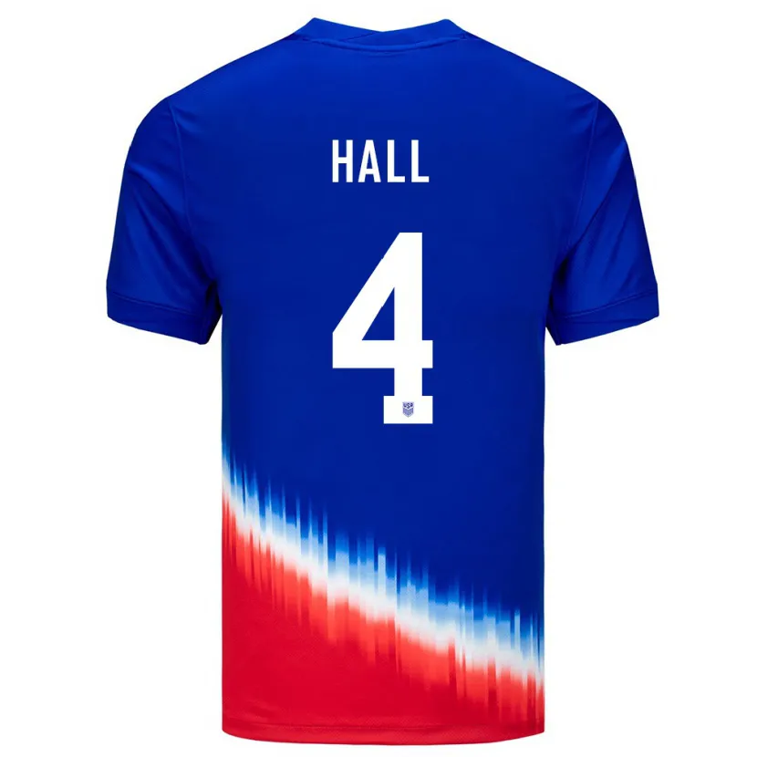 Danxen Herren Vereinigte Staaten Tyler Hall #4 Blau Auswärtstrikot Trikot 24-26 T-Shirt