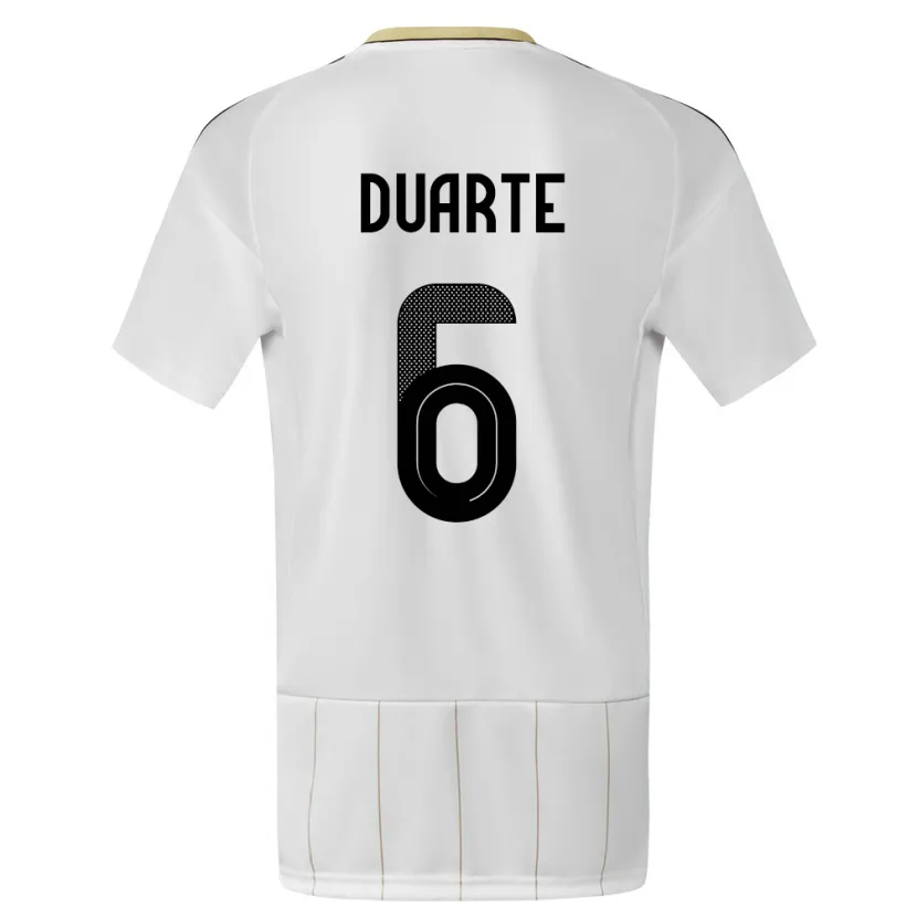 Danxen Herren Costa Rica Oscar Duarte #6 Weiß Auswärtstrikot Trikot 24-26 T-Shirt