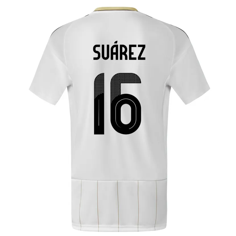Danxen Herren Costa Rica Aaron Suarez #16 Weiß Auswärtstrikot Trikot 24-26 T-Shirt