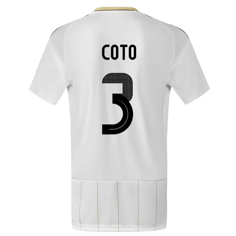 Danxen Herren Costa Rica Maria Coto #3 Weiß Auswärtstrikot Trikot 24-26 T-Shirt