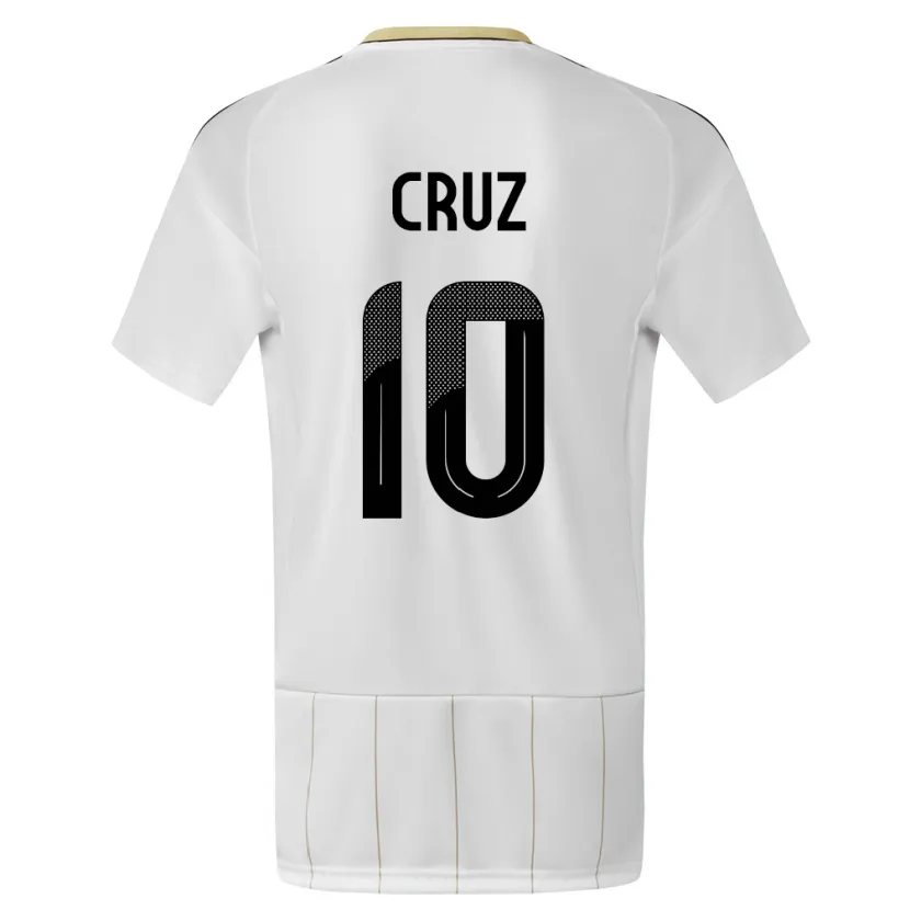 Danxen Herren Costa Rica Shirley Cruz #10 Weiß Auswärtstrikot Trikot 24-26 T-Shirt