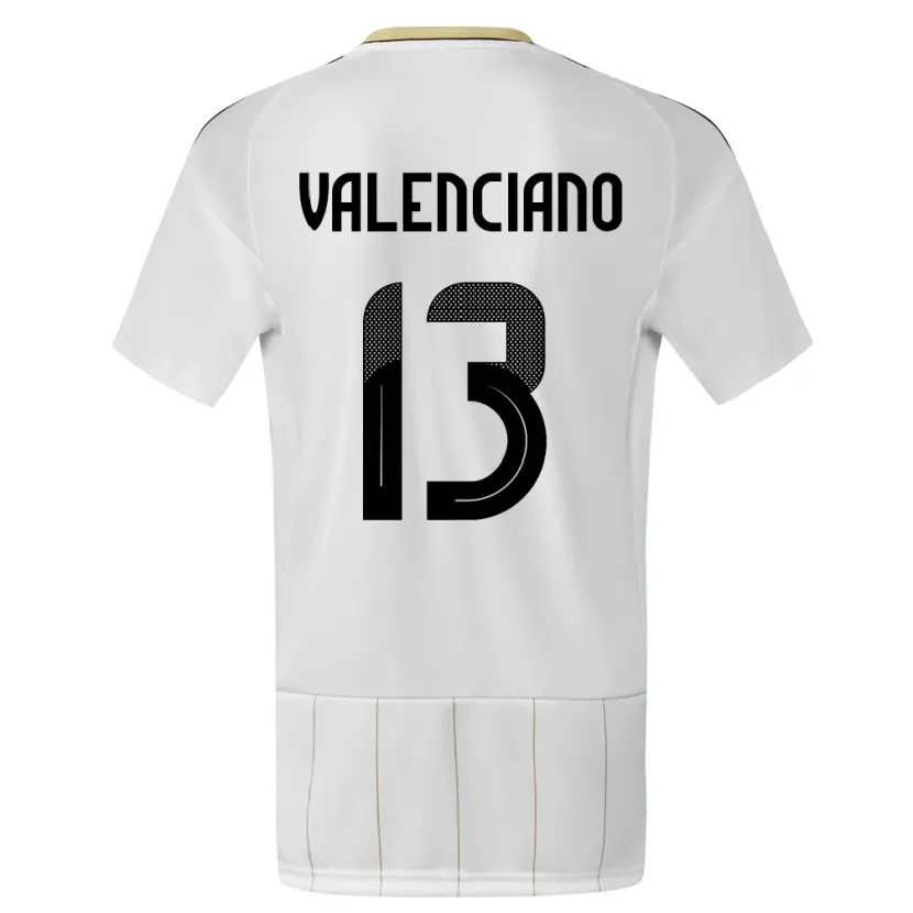 Danxen Herren Costa Rica Emilie Valenciano #13 Weiß Auswärtstrikot Trikot 24-26 T-Shirt