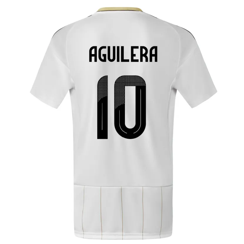 Danxen Herren Costa Rica Brandon Aguilera #10 Weiß Auswärtstrikot Trikot 24-26 T-Shirt