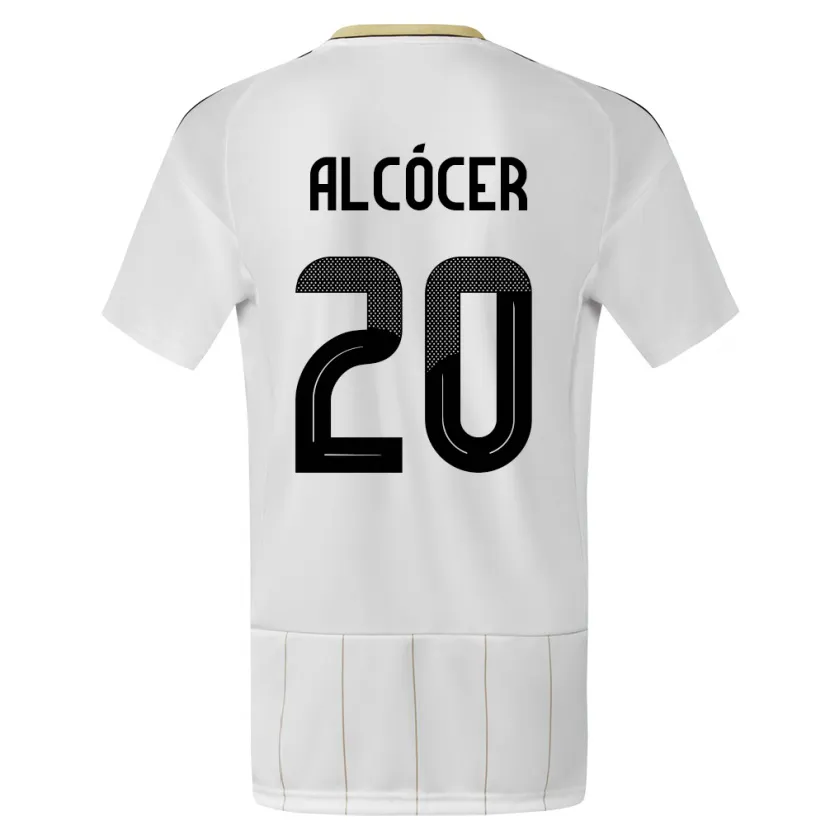 Danxen Herren Costa Rica Josimar Alcocer #20 Weiß Auswärtstrikot Trikot 24-26 T-Shirt