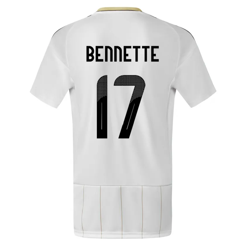 Danxen Herren Costa Rica Jewison Bennette #17 Weiß Auswärtstrikot Trikot 24-26 T-Shirt