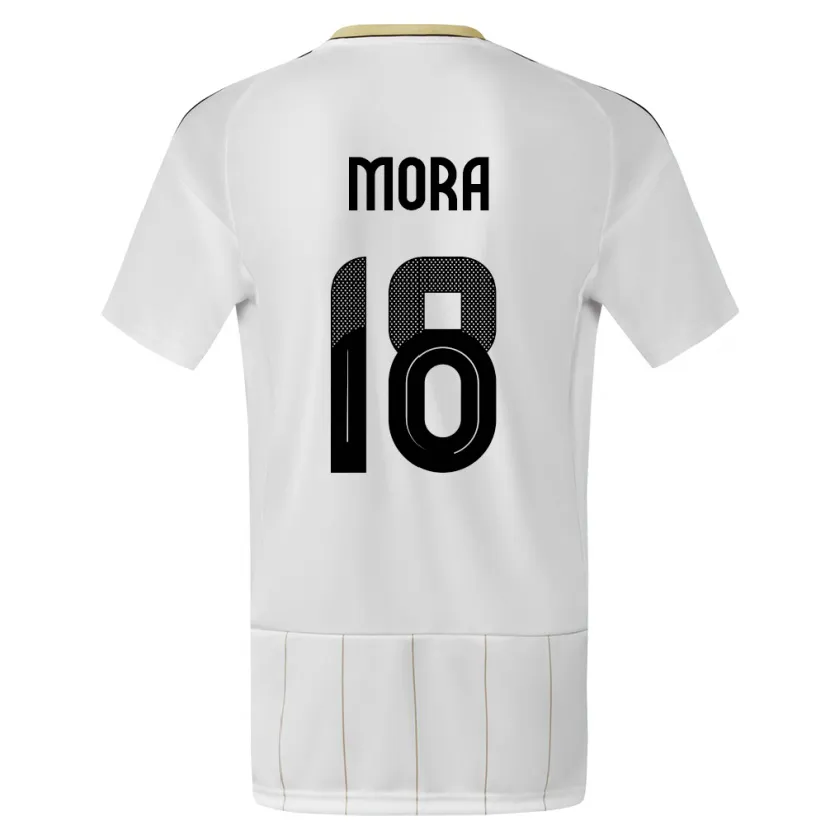 Danxen Herren Costa Rica Bayron Mora #18 Weiß Auswärtstrikot Trikot 24-26 T-Shirt