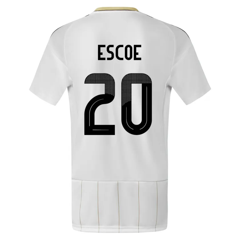 Danxen Herren Costa Rica Enyel Escoe #20 Weiß Auswärtstrikot Trikot 24-26 T-Shirt