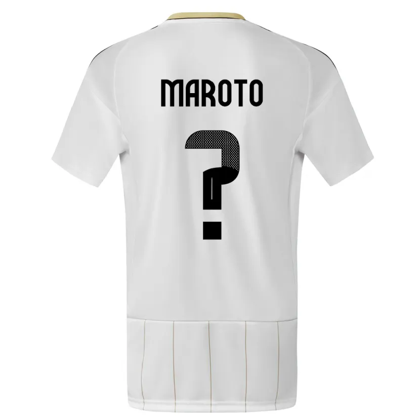 Danxen Herren Costa Rica Victor Maroto #0 Weiß Auswärtstrikot Trikot 24-26 T-Shirt