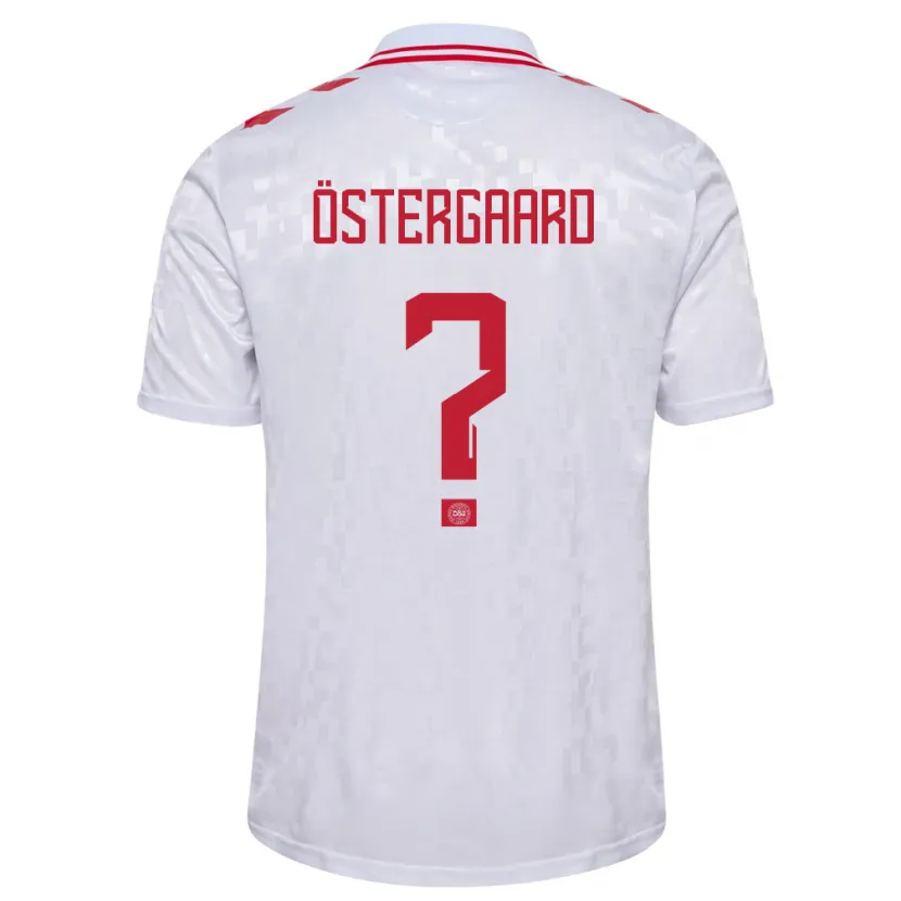 Danxen Herren Dänemark Christian Östergaard #0 Weiß Auswärtstrikot Trikot 24-26 T-Shirt