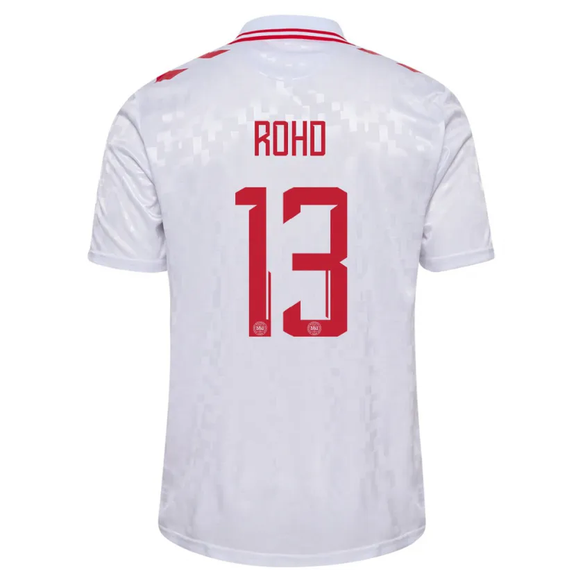 Danxen Herren Dänemark Emil Rohd #13 Weiß Auswärtstrikot Trikot 24-26 T-Shirt