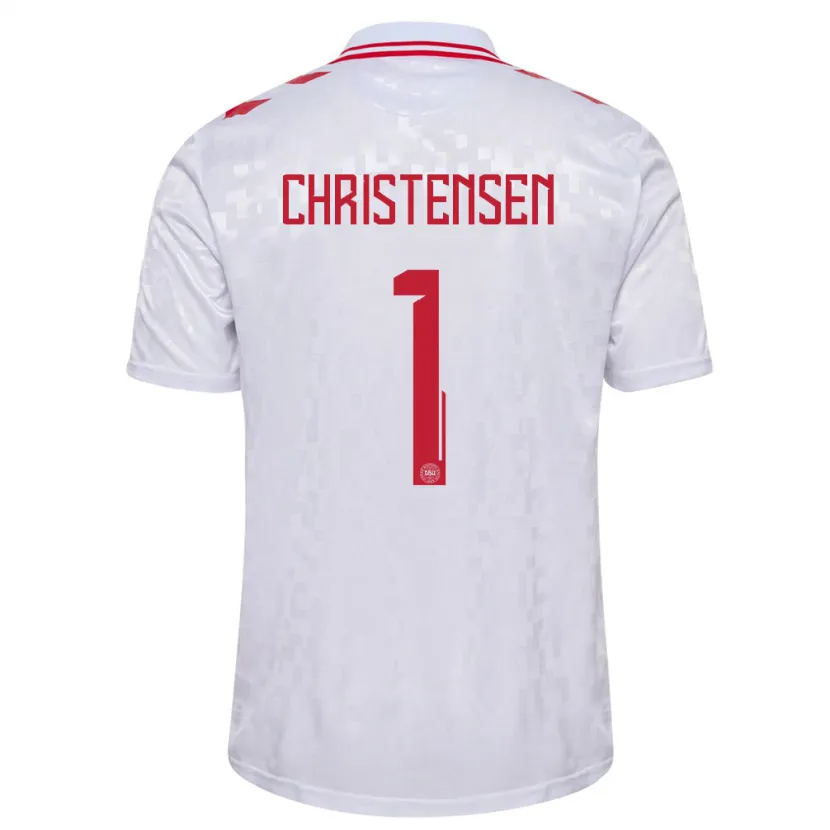 Danxen Herren Dänemark Lene Christensen #1 Weiß Auswärtstrikot Trikot 24-26 T-Shirt