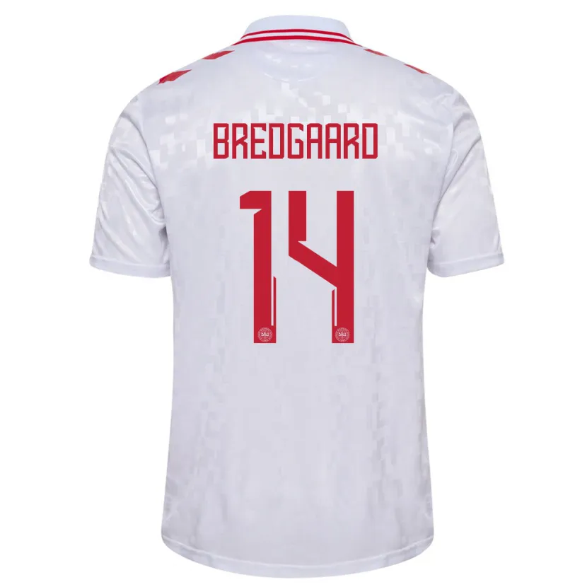 Danxen Herren Dänemark Sofie Bredgaard #14 Weiß Auswärtstrikot Trikot 24-26 T-Shirt