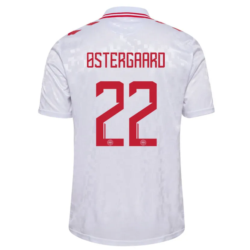Danxen Herren Dänemark Maja Bay Østergaard #22 Weiß Auswärtstrikot Trikot 24-26 T-Shirt