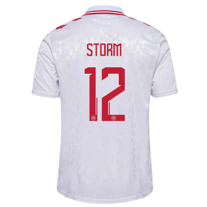 Danxen Herren Dänemark Tobias Storm #12 Weiß Auswärtstrikot Trikot 24-26 T-Shirt