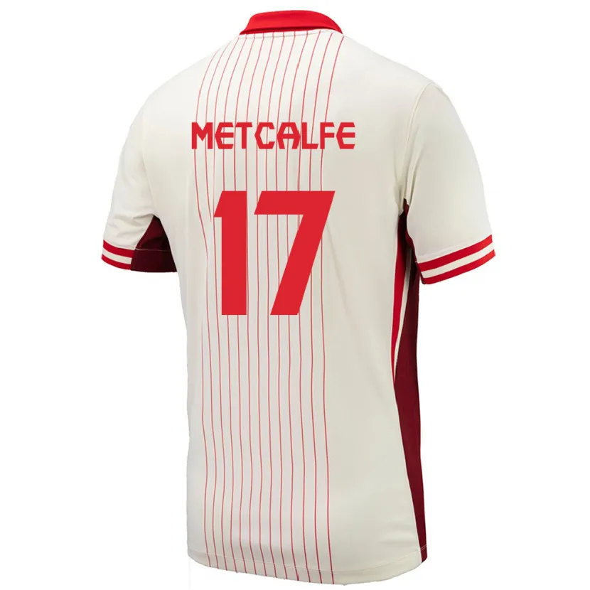 Danxen Herren Kanada Patrick Metcalfe #17 Weiß Auswärtstrikot Trikot 24-26 T-Shirt
