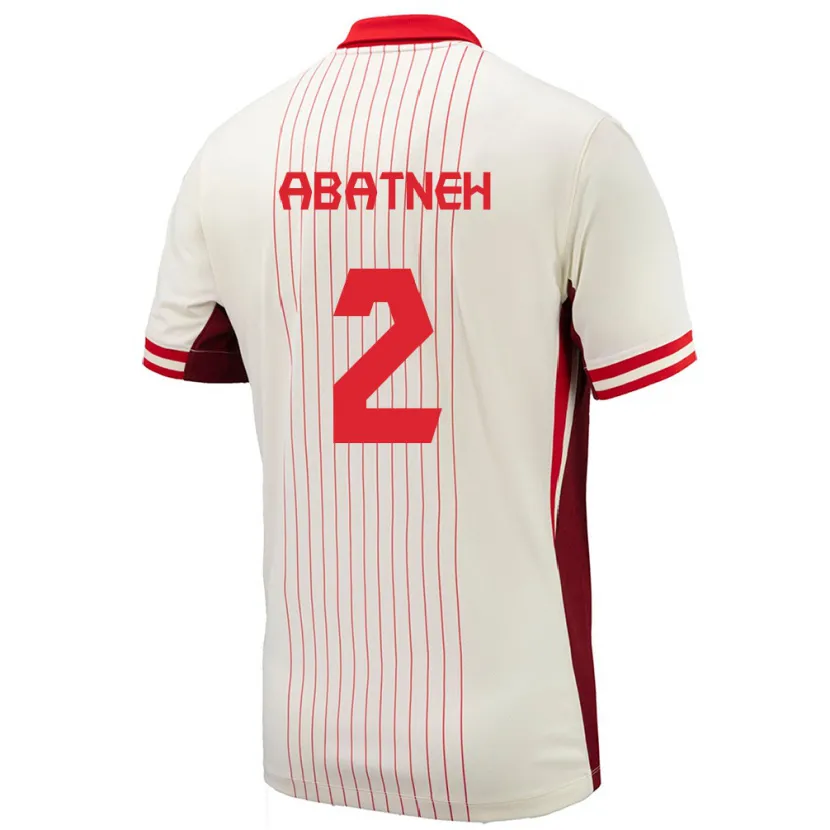 Danxen Herren Kanada Noah Abatneh #2 Weiß Auswärtstrikot Trikot 24-26 T-Shirt